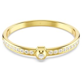 Numina armring, rundslibet, hvid, forgyldt Numina armring, rundslibet, hvid, forgyldt
