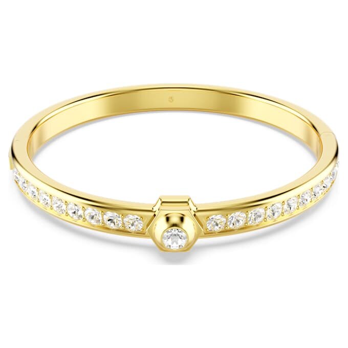 Numina armring, rundslibet, hvid, forgyldt Numina armring, rundslibet, hvid, forgyldt