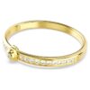 Numina armring, rundslibet, hvid, forgyldt Numina armring, rundslibet, hvid, forgyldt