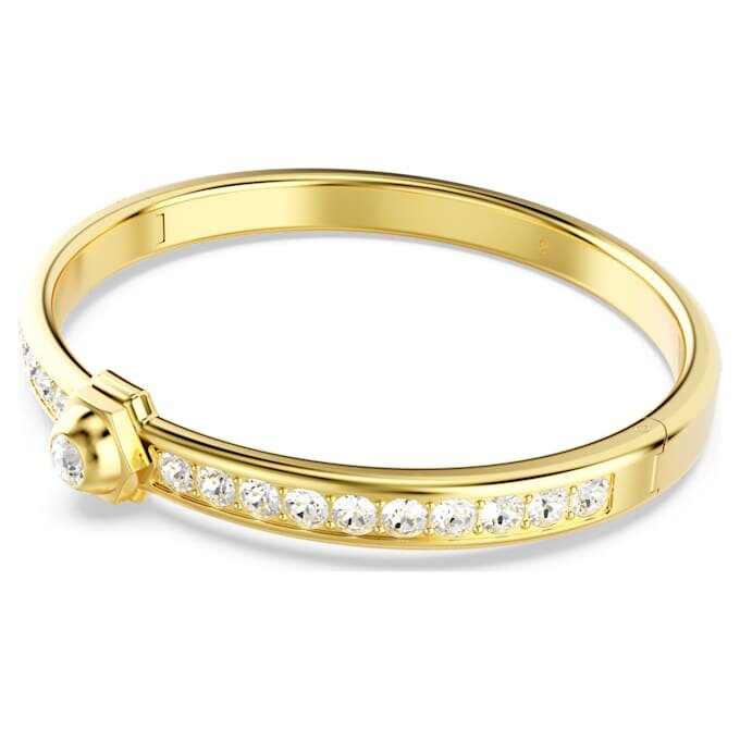 Numina armring, rundslibet, hvid, forgyldt Numina armring, rundslibet, hvid, forgyldt