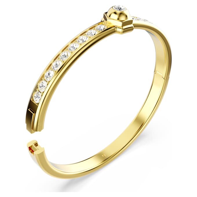 Numina armring, rundslibet, hvid, forgyldt Numina armring, rundslibet, hvid, forgyldt