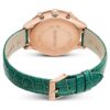 Octea Chrono-ure, fremstillet i Schweiz, læderrem, grøn, rosaguld-farvet finish Octea Chrono-ure, fremstillet i Schweiz, læderrem, grøn, rosaguld-farvet finish