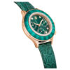 Octea Chrono-ure, fremstillet i Schweiz, læderrem, grøn, rosaguld-farvet finish Octea Chrono-ure, fremstillet i Schweiz, læderrem, grøn, rosaguld-farvet finish