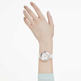 Octea Chrono-ure, Swiss Made, læderrem, hvid, rosaguld-farvet finish Octea Chrono-ure, Swiss Made, læderrem, hvid, rosaguld-farvet finish