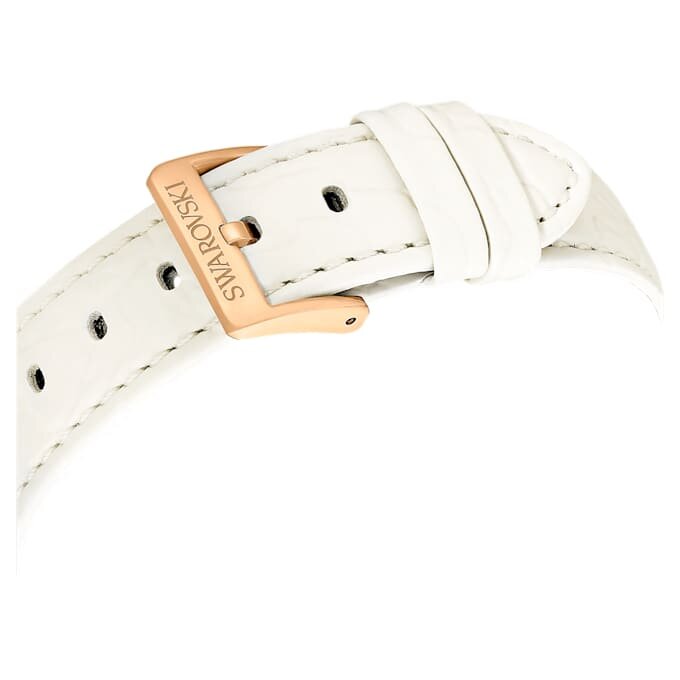 Octea Chrono-ure, Swiss Made, læderrem, hvid, rosaguld-farvet finish Octea Chrono-ure, Swiss Made, læderrem, hvid, rosaguld-farvet finish