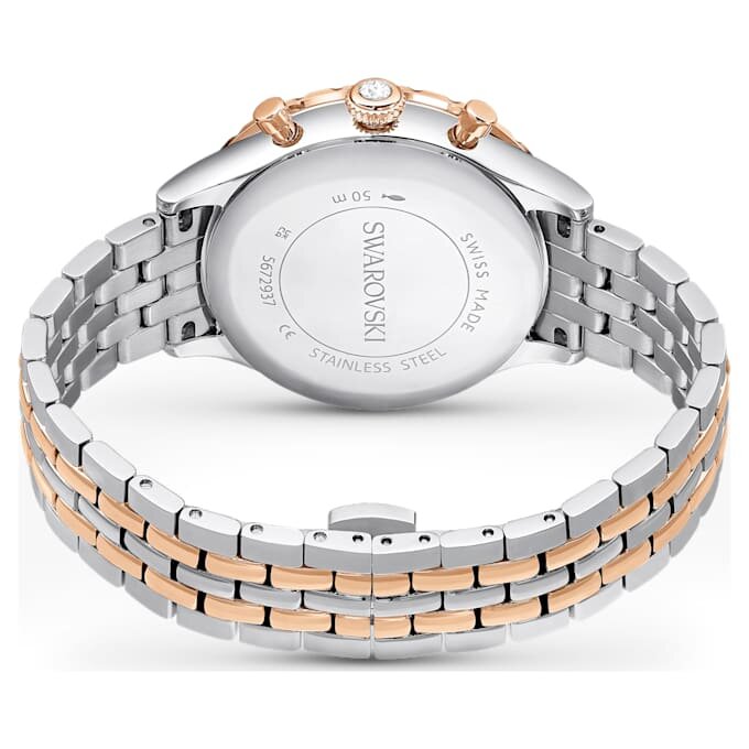 Octea Chrono-ure, Swiss Made, metalarmbånd, rosaguldfarvet, blandet metalfinish Octea Chrono-ure, Swiss Made, metalarmbånd, rosaguldfarvet, blandet metalfinish