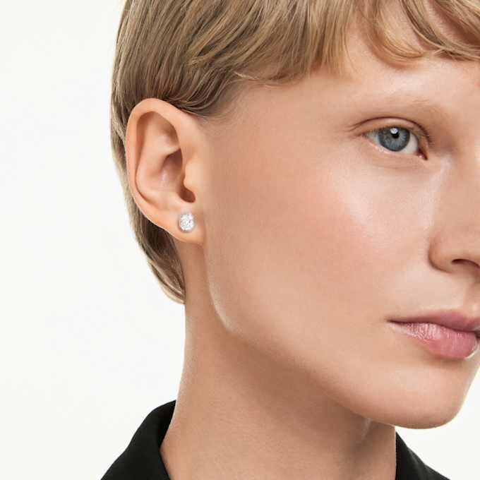 Oktagon-øreringe med laboratoriefremstillede diamanter, 1,0 ct i alt, oktagonform, 14K hvidguld Oktagon-øreringe med laboratoriefremstillede diamanter, 1,0 ct i alt, oktagonform, 14K hvidguld