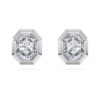 Oktagon-øreringe med laboratoriefremstillede diamanter, 1,0 ct i alt, oktagonform, 14K hvidguld Oktagon-øreringe med laboratoriefremstillede diamanter, 1,0 ct i alt, oktagonform, 14K hvidguld