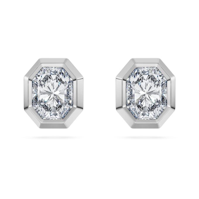 Oktagon-øreringe med laboratoriefremstillede diamanter, 1,0 ct i alt, oktagonform, 14K hvidguld Oktagon-øreringe med laboratoriefremstillede diamanter, 1,0 ct i alt, oktagonform, 14K hvidguld