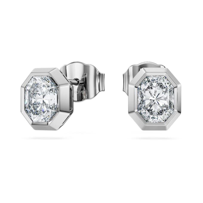 Oktagon-øreringe med laboratoriefremstillede diamanter, 1,0 ct i alt, oktagonform, 14K hvidguld Oktagon-øreringe med laboratoriefremstillede diamanter, 1,0 ct i alt, oktagonform, 14K hvidguld