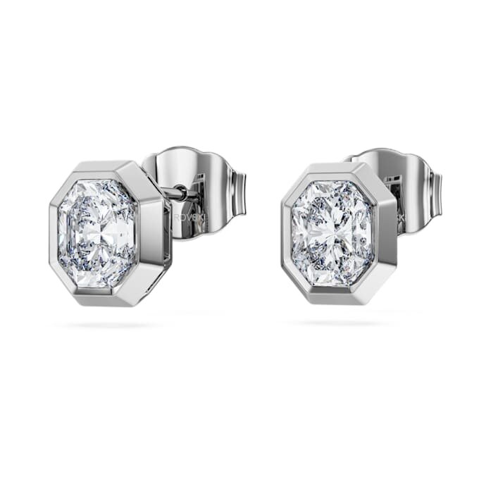 Oktagon-øreringe med laboratoriefremstillede diamanter, 1,0 ct i alt, oktagonform, 14K hvidguld Oktagon-øreringe med laboratoriefremstillede diamanter, 1,0 ct i alt, oktagonform, 14K hvidguld
