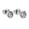 Oktagon-øreringe med laboratoriefremstillede diamanter, 1,0 ct i alt, oktagonform, 14K hvidguld Oktagon-øreringe med laboratoriefremstillede diamanter, 1,0 ct i alt, oktagonform, 14K hvidguld