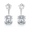 Oktagon-øreringe med laboratoriefremstillede diamanter, 9,65 ct i alt, blandede former, 18K hvidguld Oktagon-øreringe med laboratoriefremstillede diamanter, 9,65 ct i alt, blandede former, 18K hvidguld