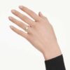 Oktagon-ring med laboratoriefremstillede diamanter, 1,0 ct i alt, oktagonform, 14K gult guld