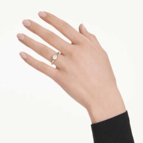 Oktagon-ring med laboratoriefremstillede diamanter, 1,0 ct i alt, oktagonform, 14K gult guld Oktagon-ring med laboratoriefremstillede diamanter, 1,0 ct i alt, oktagonform, 14K gult guld