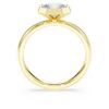 Oktagon-ring med laboratoriefremstillede diamanter, 1,0 ct i alt, oktagonform, 14K gult guld