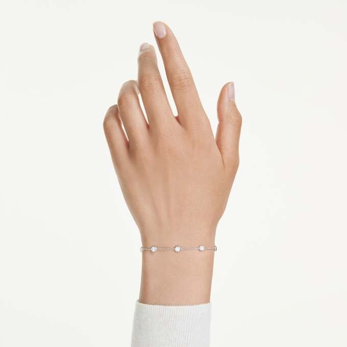 Oktagonarmbånd med laboratoriedyrkede diamanter, 0,8 ct i alt, runde, sterlingsølv Oktagonarmbånd med laboratoriedyrkede diamanter, 0,8 ct i alt, runde, sterlingsølv