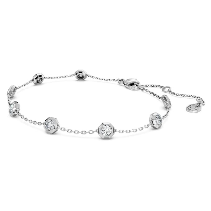 Oktagonarmbånd med laboratoriedyrkede diamanter, 0,8 ct i alt, runde, sterlingsølv Oktagonarmbånd med laboratoriedyrkede diamanter, 0,8 ct i alt, runde, sterlingsølv