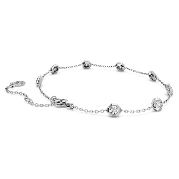 Oktagonarmbånd med laboratoriedyrkede diamanter, 0,8 ct i alt, runde, sterlingsølv Oktagonarmbånd med laboratoriedyrkede diamanter, 0,8 ct i alt, runde, sterlingsølv