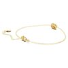 Oktagonarmbånd med laboratoriefremstillede diamanter på i alt 0,5 ct, oktagonform, 14K gult guld