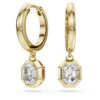 Oktagonformede dråbeøreringe med laboratoriefremstillede diamanter, 1,0 ct i alt, oktagonform, 14K gult guld