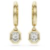 Oktagonformede dråbeøreringe med laboratoriefremstillede diamanter, 1,0 ct i alt, oktagonform, 14K gult guld