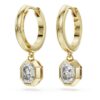 Oktagonformede dråbeøreringe med laboratoriefremstillede diamanter, 1,0 ct i alt, oktagonform, 14K gult guld