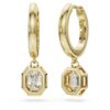 Oktagonformede dråbeøreringe med laboratoriefremstillede diamanter, 1,0 ct i alt, oktagonform, 14K gult guld