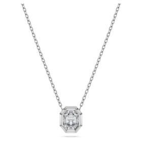 Oktagonformet vedhæng med laboratoriefremstillede diamanter, 0,5 ct i alt, oktagonform, 14K hvidguld Oktagonformet vedhæng med laboratoriefremstillede diamanter, 0,5 ct i alt, oktagonform, 14K hvidguld
