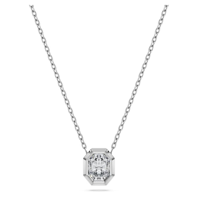 Oktagonformet vedhæng med laboratoriefremstillede diamanter, 0,5 ct i alt, oktagonform, 14K hvidguld Oktagonformet vedhæng med laboratoriefremstillede diamanter, 0,5 ct i alt, oktagonform, 14K hvidguld