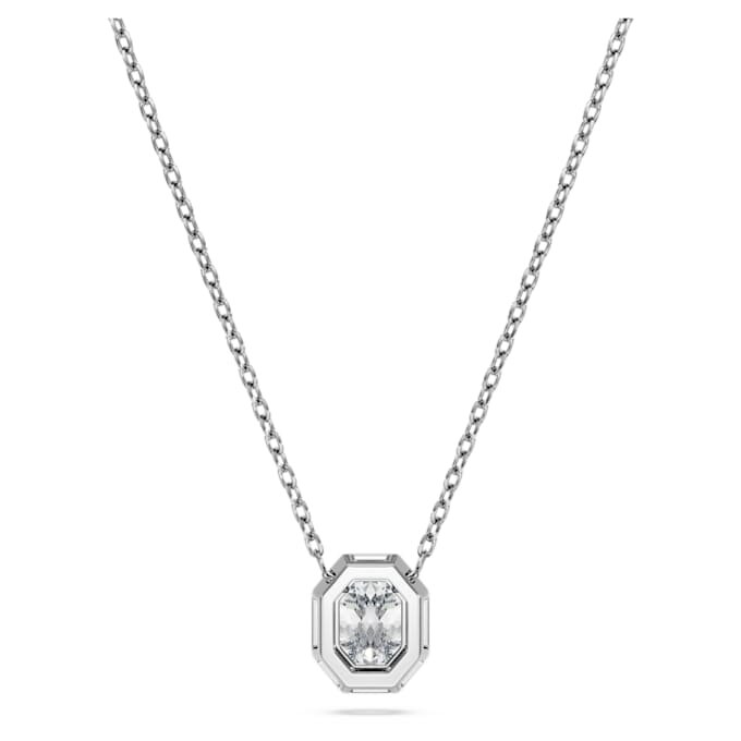 Oktagonformet vedhæng med laboratoriefremstillede diamanter, 0,5 ct i alt, oktagonform, 14K hvidguld Oktagonformet vedhæng med laboratoriefremstillede diamanter, 0,5 ct i alt, oktagonform, 14K hvidguld