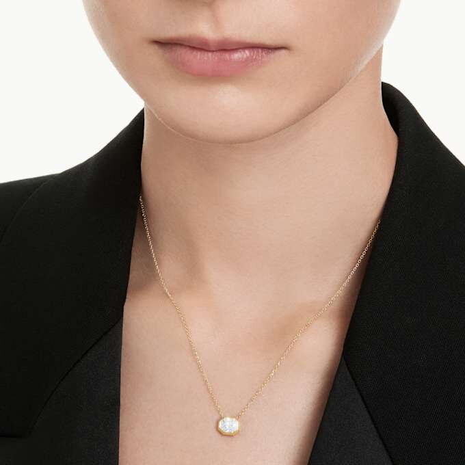 Oktagonformet vedhæng med laboratoriefremstillede diamanter på i alt 1,0 ct, oktagonform, 14K gult guld Oktagonformet vedhæng med laboratoriefremstillede diamanter på i alt 1,0 ct, oktagonform, 14K gult guld