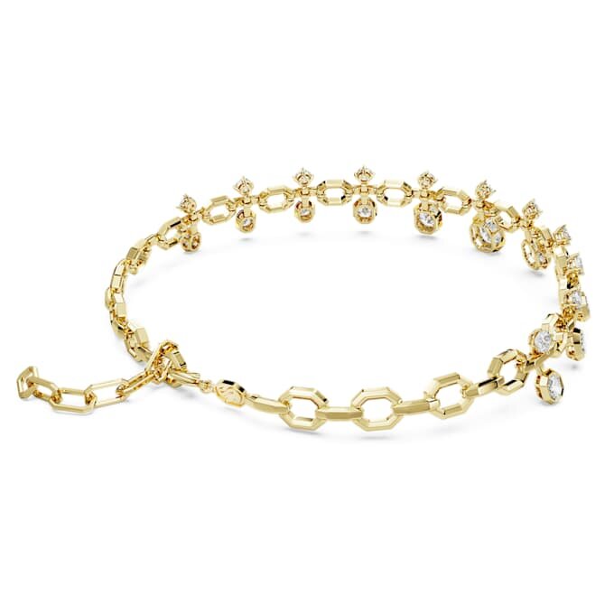 Oktagonhalskæde med laboratoriefremstillede diamanter, 18,39 ct i alt, blandede former, 18K gult guld Oktagonhalskæde med laboratoriefremstillede diamanter, 18,39 ct i alt, blandede former, 18K gult guld