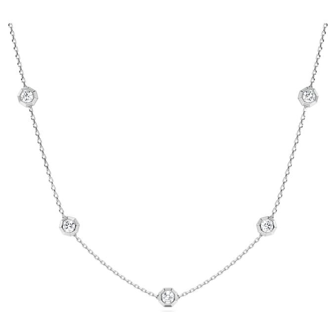 Oktagonhalskæde med laboratoriefremstillede diamanter på i alt 0,7 ct, runde, sterlingsølv Oktagonhalskæde med laboratoriefremstillede diamanter på i alt 0,7 ct, runde, sterlingsølv