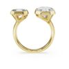 Oktagonring med laboratoriedyrkede diamanter, 4,10 ct i alt, oktagonform, 18K gult guld
