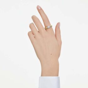 Oktagonring med laboratoriefremstillede diamanter, 1,0 ct i alt, oktagonform, 14K gult guld Oktagonring med laboratoriefremstillede diamanter, 1,0 ct i alt, oktagonform, 14K gult guld