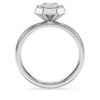 Oktagonring med laboratoriefremstillede diamanter, 2,0 ct i alt, oktagonform, 14K hvidguld Oktagonring med laboratoriefremstillede diamanter, 2,0 ct i alt, oktagonform, 14K hvidguld