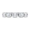Oktagonring med laboratoriefremstillede diamanter, 2,4 ct i alt, oktagonform, 14K hvidguld