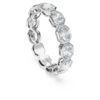 Oktagonring med laboratoriefremstillede diamanter, 2,4 ct i alt, oktagonform, 14K hvidguld