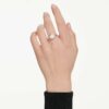 Oktagonring med laboratoriefremstillede diamanter, 3,0 ct i alt, oktagonform, 14K gult guld Oktagonring med laboratoriefremstillede diamanter, 3,0 ct i alt, oktagonform, 14K gult guld