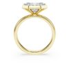 Oktagonring med laboratoriefremstillede diamanter, 3,0 ct i alt, oktagonform, 14K gult guld Oktagonring med laboratoriefremstillede diamanter, 3,0 ct i alt, oktagonform, 14K gult guld
