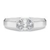 Oktagonring med laboratoriefremstillede diamanter på i alt 1,0 ct, oktagonform, 14K hvidguld Oktagonring med laboratoriefremstillede diamanter på i alt 1,0 ct, oktagonform, 14K hvidguld
