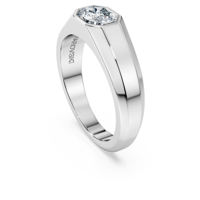 Oktagonring med laboratoriefremstillede diamanter på i alt 1,0 ct, oktagonform, 14K hvidguld Oktagonring med laboratoriefremstillede diamanter på i alt 1,0 ct, oktagonform, 14K hvidguld