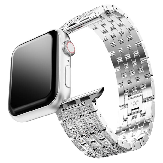 Princess-rem til Apple Watch® 40 mm og 41 mm, sølvfarvet, rustfrit stål Princess-rem til Apple Watch® 40 mm og 41 mm, sølvfarvet, rustfrit stål