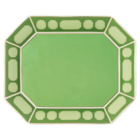 Signum-bakke i porcelæn, stor, grøn