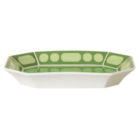 Signum-bakke i porcelæn, stor, grøn