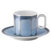 Signum espressokop med underkop i porcelæn, blå