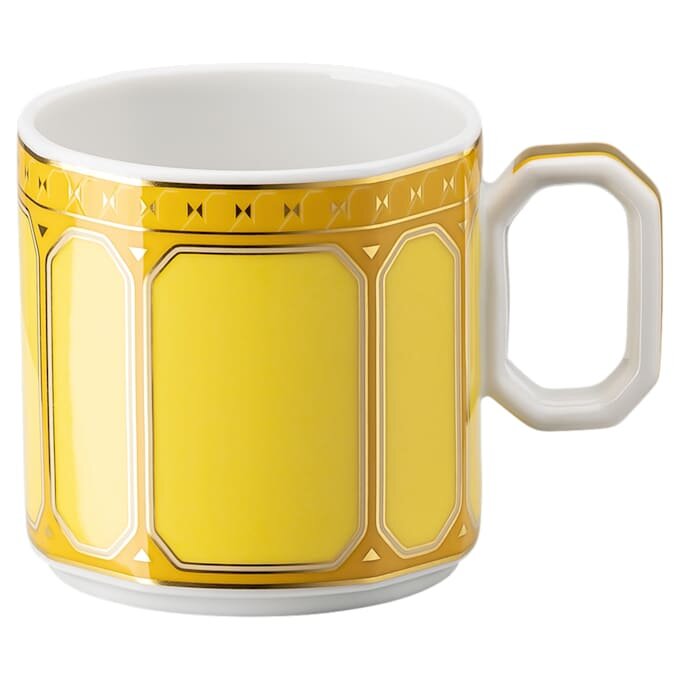 Signum espressokop med underkop i porcelæn, gul Signum espressokop med underkop i porcelæn, gul