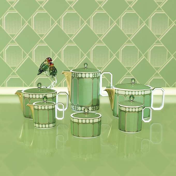 Signum tekande i porcelæn, stor, grøn Signum tekande i porcelæn, stor, grøn