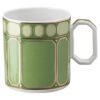 Signum kaffekop med underkop i porcelæn, grøn